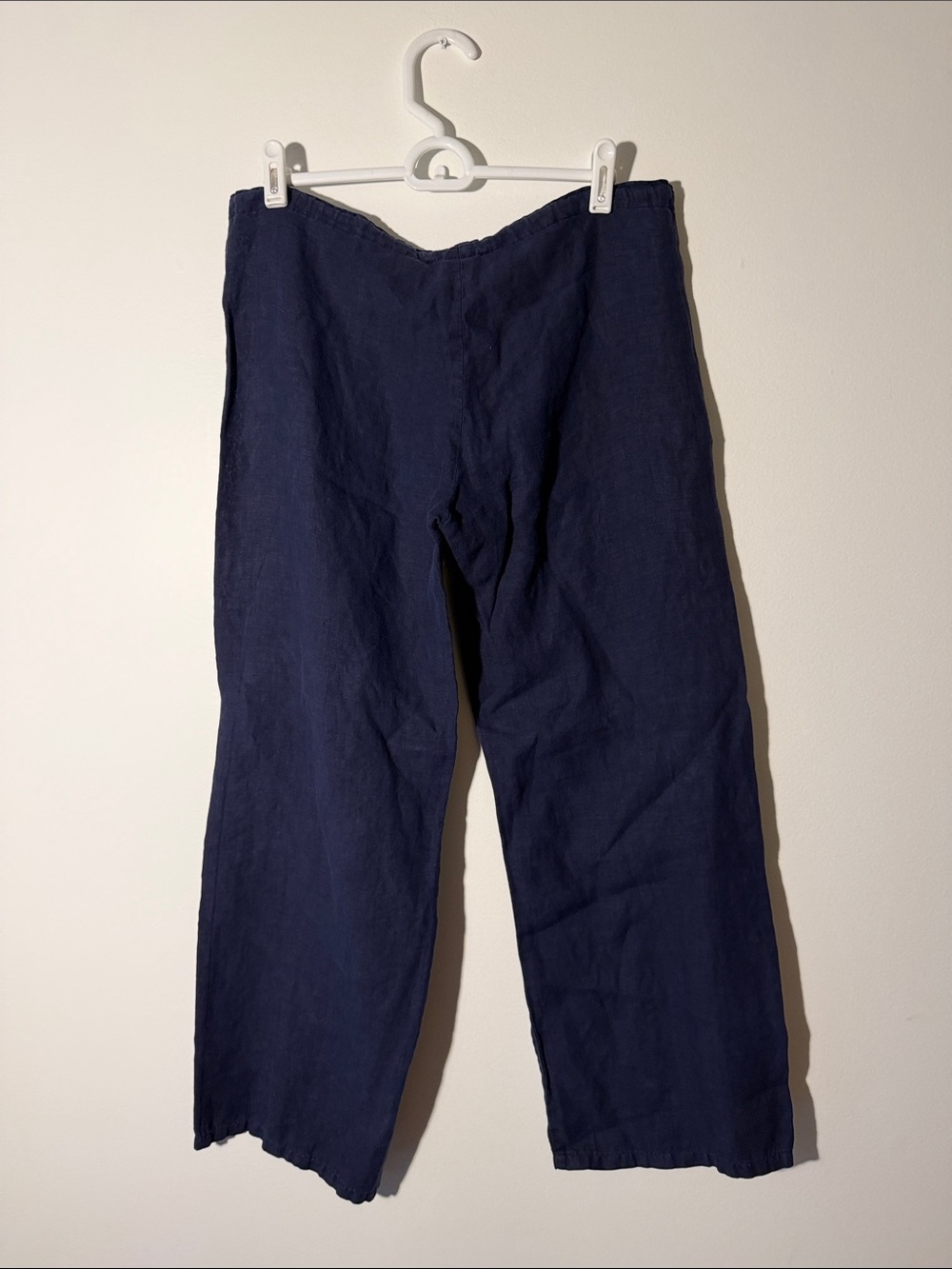 Vintage Juicy Couture Navy Drawstring Linen Pants - sz. S - Picture 3 of 4